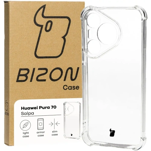 Elastyczne etui Bizon Case Salpa do Huawei Pura 70 przezroczyste