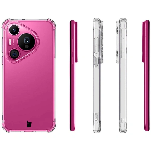 Elastyczne etui Bizon Case Salpa do Huawei Pura 70 Pro / Pro+ przezroczyste