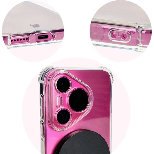 Elastyczne etui Bizon Case Salpa do Huawei Pura 70 Pro / Pro+ przezroczyste