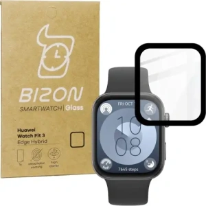 Hurtownia GSM - Sklo hybridní Bizon Glass Watch Edge Hybrid pro Huawei Watch Fit 3 černé - BIZ5603 - {ean13} - Hurt