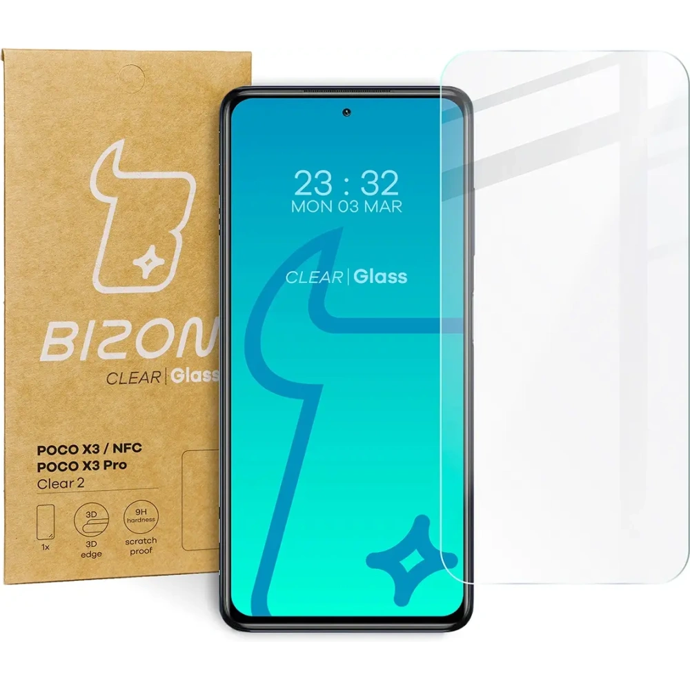 Hurtownia GSM - Sklářské sklo Bizon Glass Clear 2 pro Xiaomi Poco X3 / NFC / Pro - BIZ5605 - {ean13} - Hurt