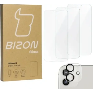 Hurtownia GSM - 3x Sklo na obrazovku + sklo na kameru BIZON Clear pro Apple iPhone 12 - BIZ5612 - {ean13} - Hurt