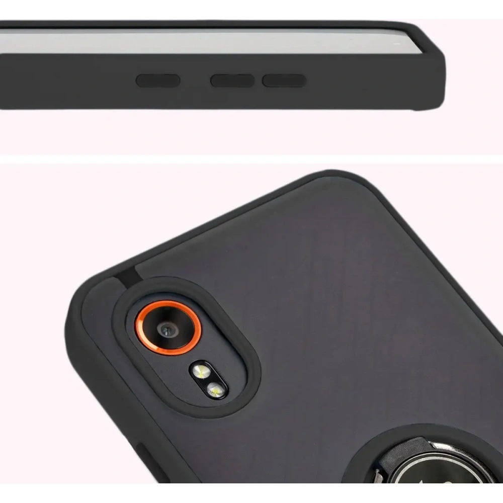 Hurtownia GSM - Bizon Case Hybrid Ring Samsung Galaxy Xcover7 fumuriu cu un cadru negru - BIZ5051 - {ean13} - Hurt