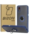 Bizon Case Hybrid Ring Samsung Galaxy Xcover7 füstös színben, tengerészkék kerettel