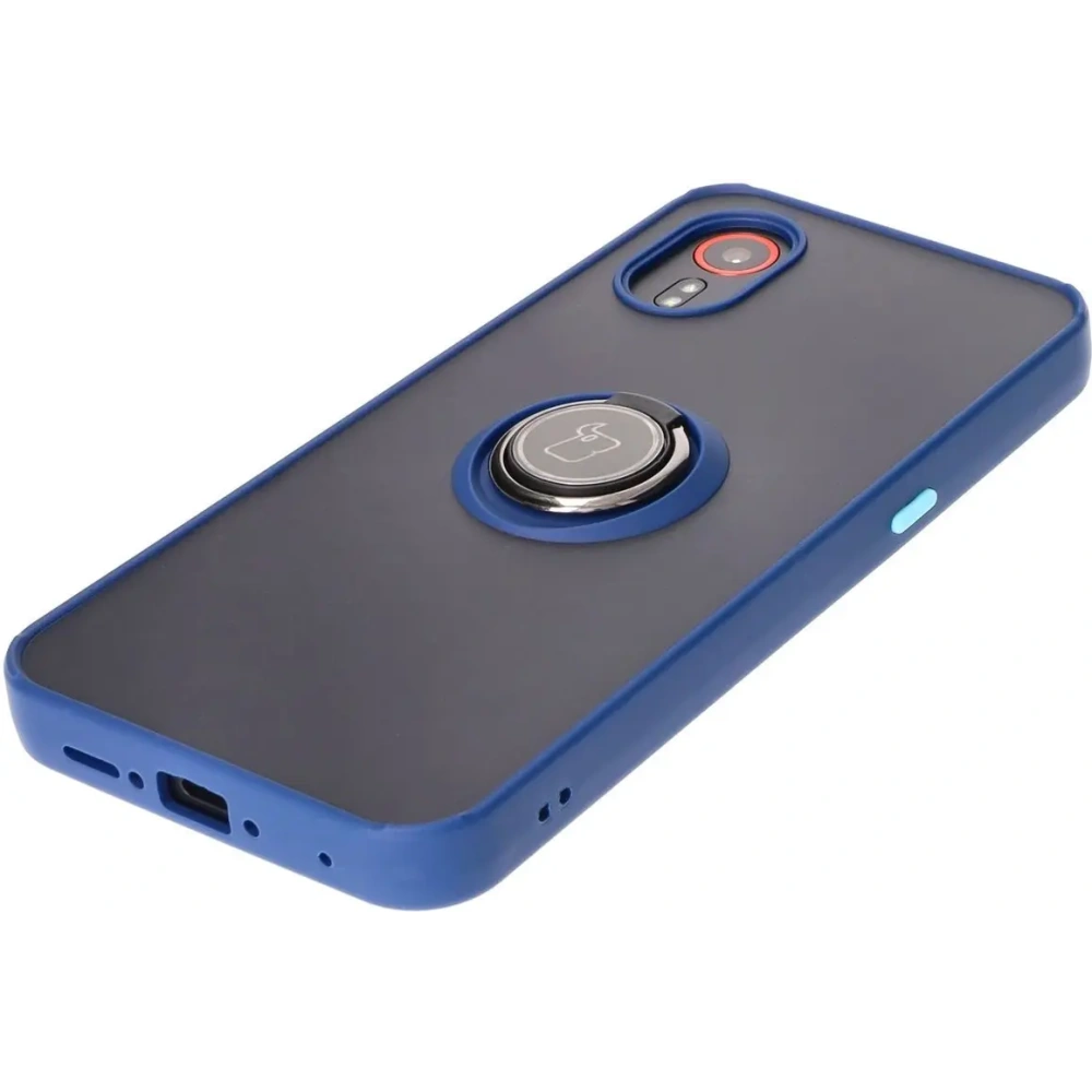 Hurtownia GSM - Bizon Case Hybrid Ring Samsung Galaxy Xcover7 rauchig mit einem navyblauen Rahmen - BIZ5052 - {ean13} - Hurt