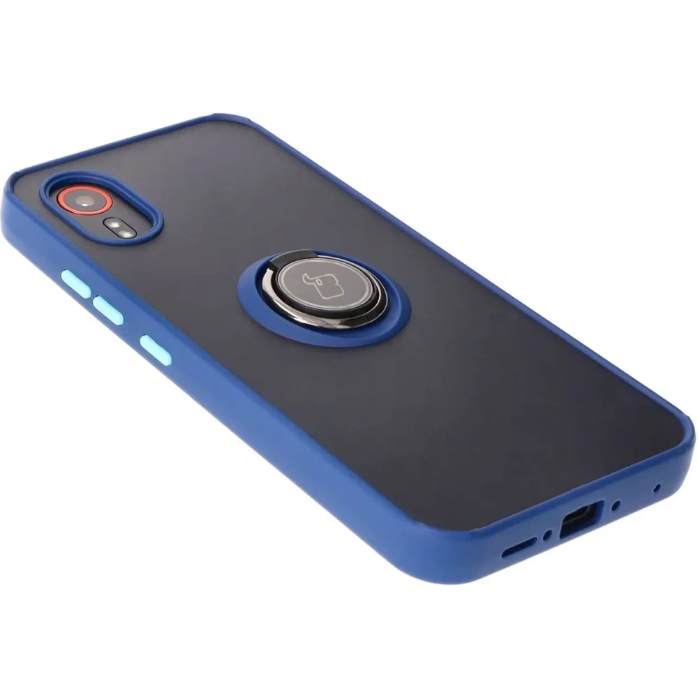 Hurtownia GSM - Bizon Case Hybrid Ring Samsung Galaxy Xcover7 rauchig mit einem navyblauen Rahmen - BIZ5052 - {ean13} - Hurt