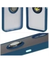 Wholesale Bizon Case Hybrid Ring Samsung Galaxy Xcover7 smoky with a navy blue frame - BIZ5052 - {ean13} - Hurt