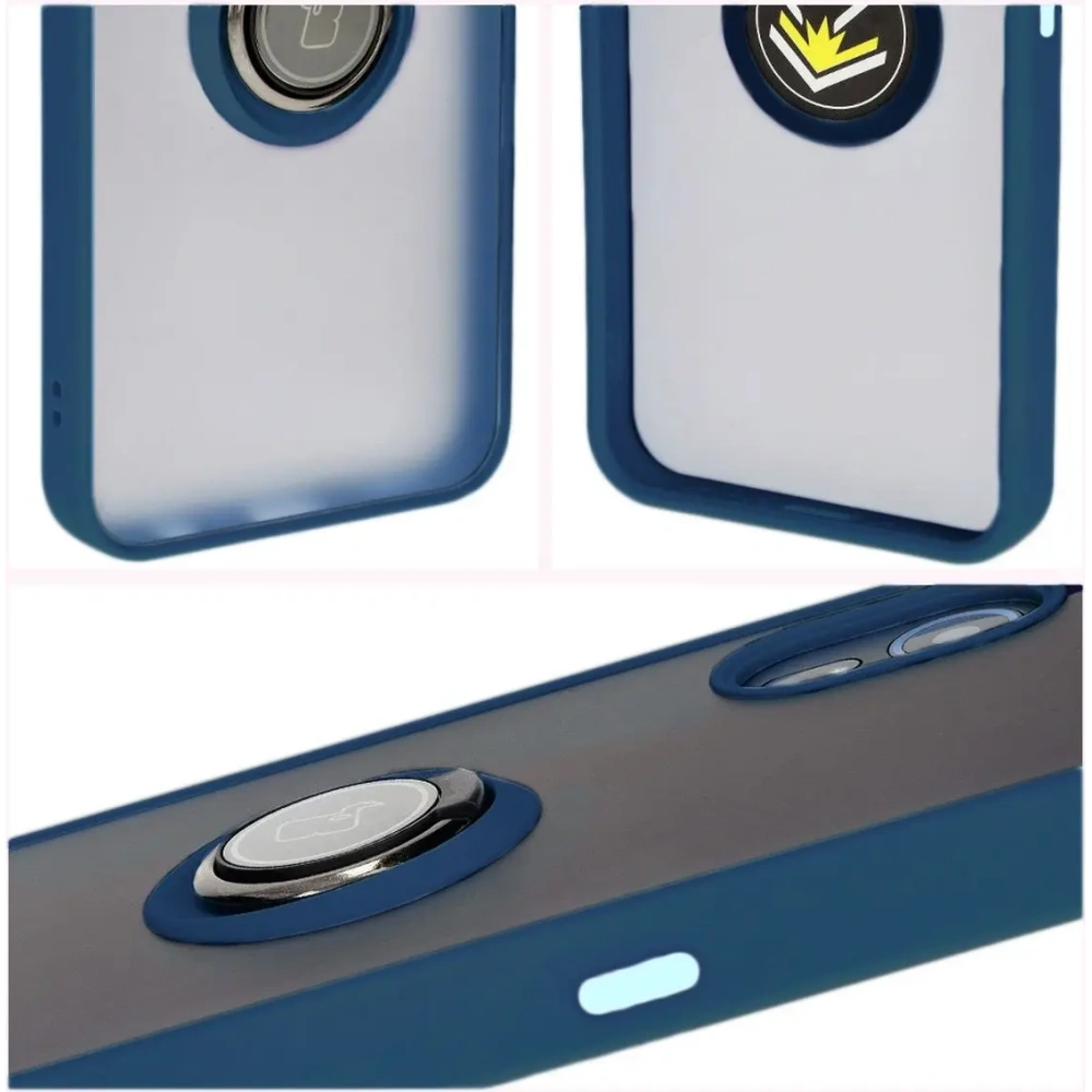 Hurtownia GSM - Bizon Case Hybrid Ring Samsung Galaxy Xcover7 rauchig mit einem navyblauen Rahmen - BIZ5052 - {ean13} - Hurt