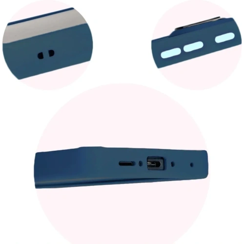 Etui z uchwytem na palec Bizon Case Hybrid Ring do Samsung Galaxy Xcover7 przydymione z granatową ramką