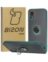 Bizon Case Hybrid Ring Samsung Galaxy Xcover7 fumuriu cu un cadru verde închis