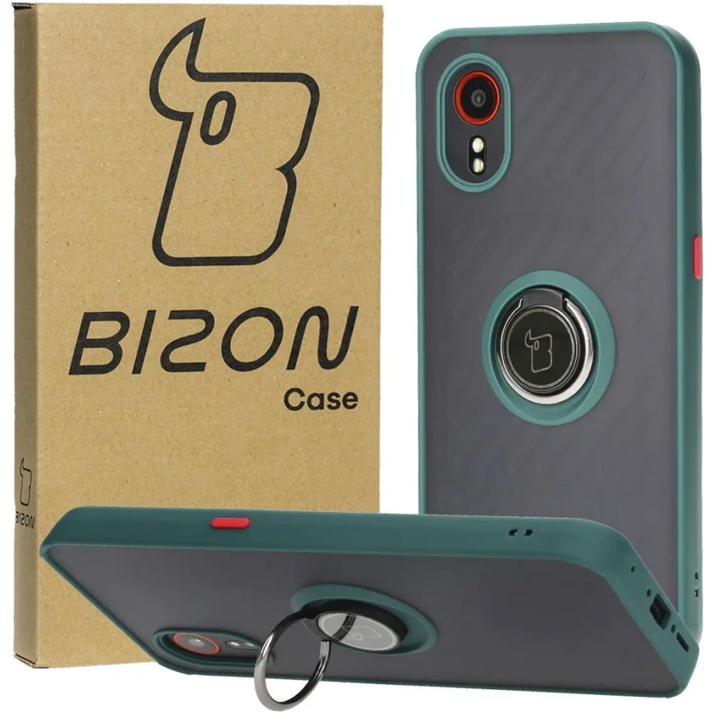 Hurtownia GSM - Bizon Case Hybrid Ring Samsung Galaxy Xcover7 füstös sötétzöld kerettel - BIZ5053 - {ean13} - Hurt
