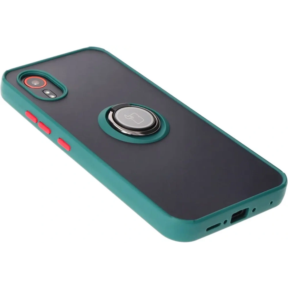 Hurtownia GSM - Bizon Case Hybrid Ring Samsung Galaxy Xcover7 füstös sötétzöld kerettel - BIZ5053 - {ean13} - Hurt