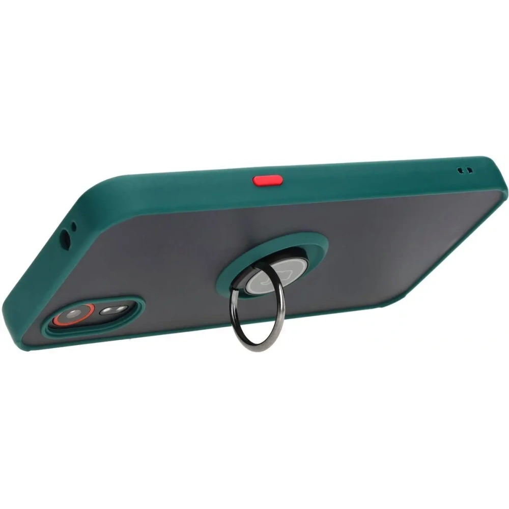 Hurtownia GSM - Bizon Case Hybrid Ring Samsung Galaxy Xcover7 fumuriu cu un cadru verde închis - BIZ5053 - {ean13} - Hurt