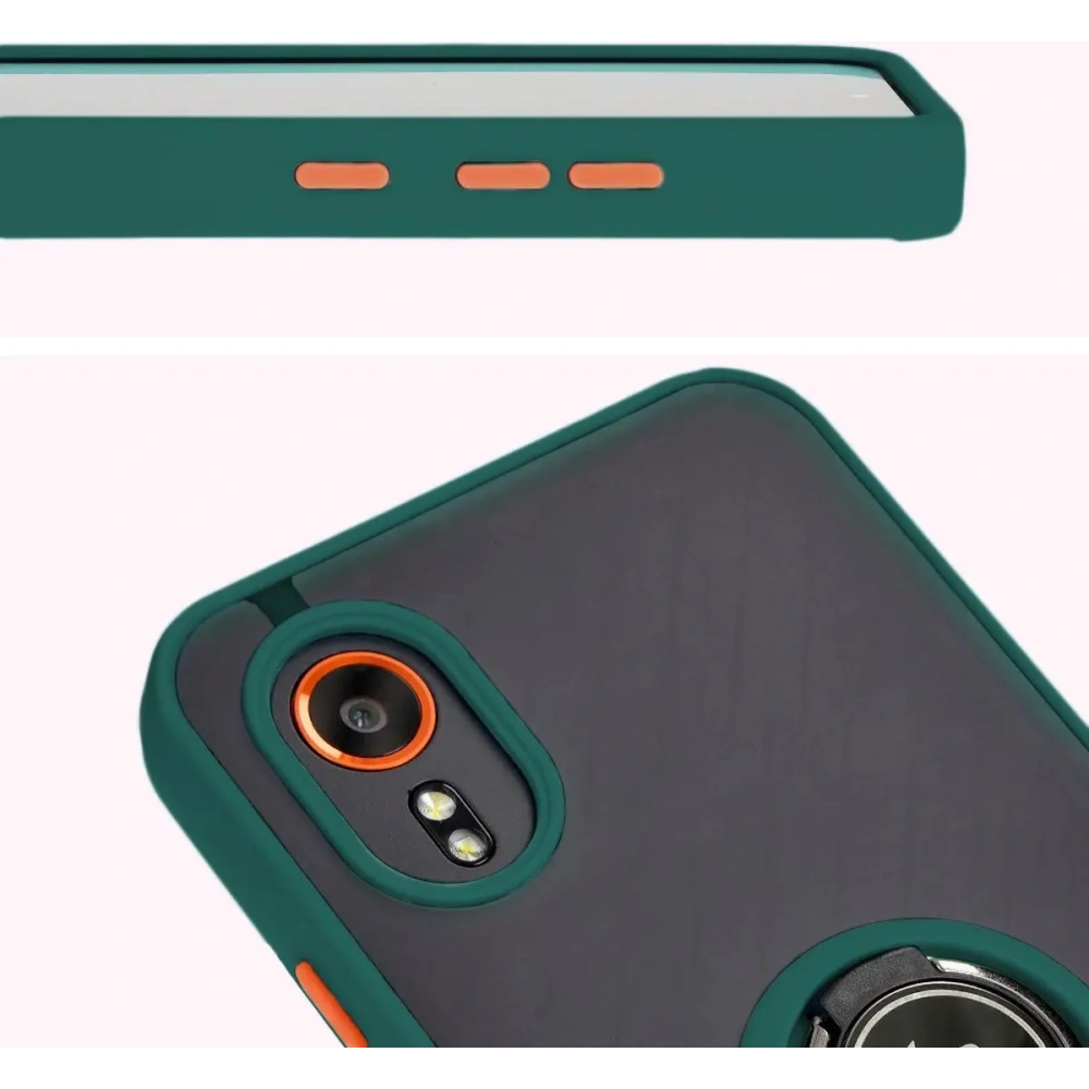 Hurtownia GSM - Bizon Case Hybrid Ring Samsung Galaxy Xcover7 füstös sötétzöld kerettel - BIZ5053 - {ean13} - Hurt