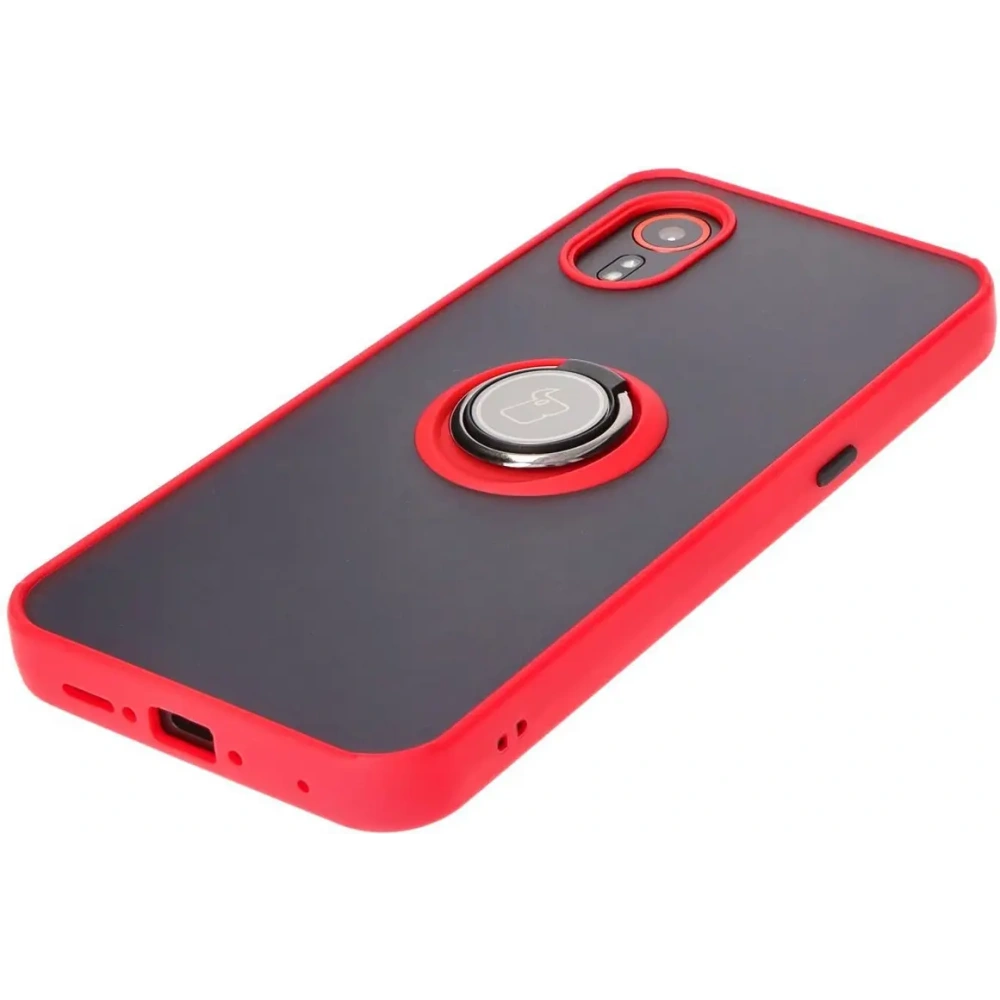 Hurtownia GSM - Bizon Case Hybrid Ring Samsung Galaxy Xcover7 fumurie cu un cadru roșu - BIZ5625 - {ean13} - Hurt