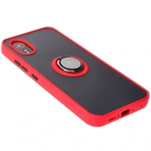 Hurtownia GSM - Bizon Case Hybrid Ring Samsung Galaxy Xcover7 rauchig mit einem roten Rahmen - BIZ5625 - {ean13} - Hurt