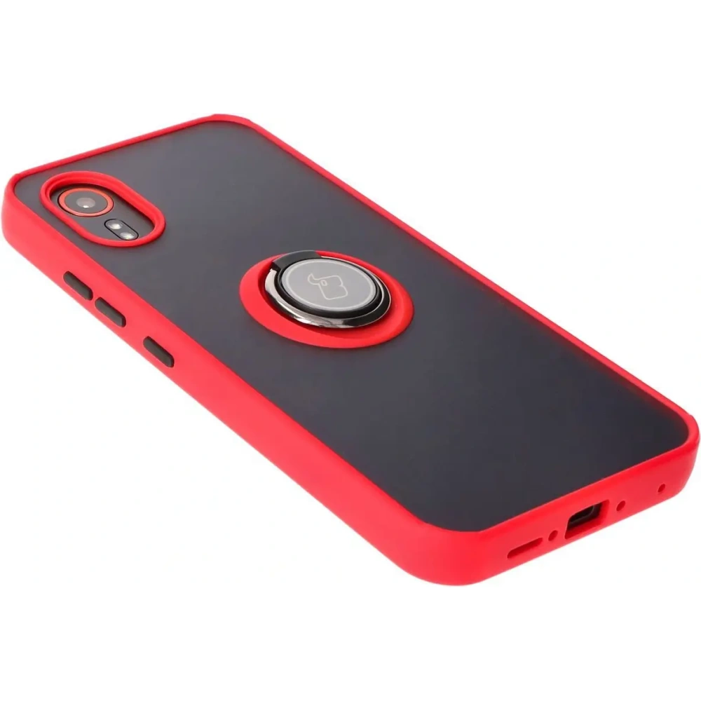 Hurtownia GSM - Bizon Case Hybrid Ring Samsung Galaxy Xcover7 fumurie cu un cadru roșu - BIZ5625 - {ean13} - Hurt