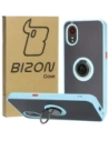 Bizon Case Hybrid Ring Samsung Galaxy Xcover7 fumuriu cu un cadru albastru deschis