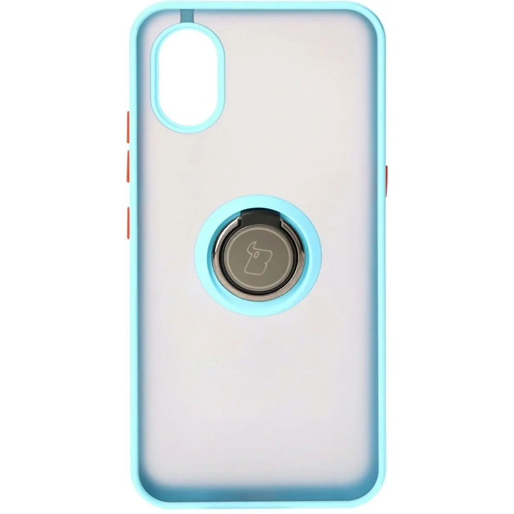 Hurtownia GSM - Etui s úchopem na prst Bizon Case Hybrid Ring pro Samsung Galaxy Xcover7 kouřové s jasně modrým rámečkem - BIZ5626 - {ean13} - Hurt