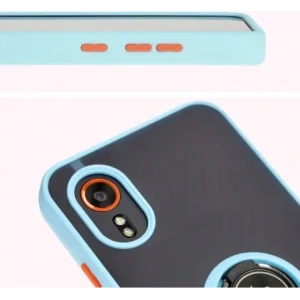 Hurtownia GSM - Bizon Case Hybrid Ring Samsung Galaxy Xcover7 füstös színben, világoskék kerettel - BIZ5626 - {ean13} - Hurt