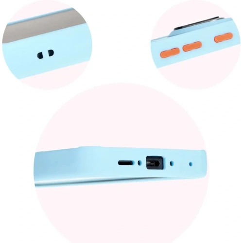 Etui z uchwytem na palec Bizon Case Hybrid Ring do Samsung Galaxy Xcover7 przydymione z jasnoniebieską ramką