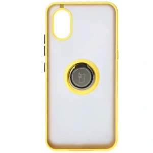 Hurtownia GSM - Bizon Case Hybrid Gyűrű Samsung Galaxy Xcover7 füstös sárga kerettel - BIZ5627 - {ean13} - Hurt