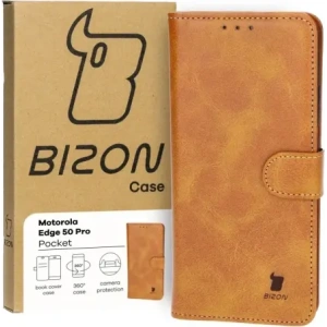 Hurtownia GSM - Etui z klapką Bizon Case Pocket do Motorola Edge 50 Pro brązowe - BIZ5628 - {ean13} - Hurt
