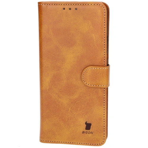 Etui z klapką Bizon Case Pocket do Motorola Edge 50 Pro brązowe