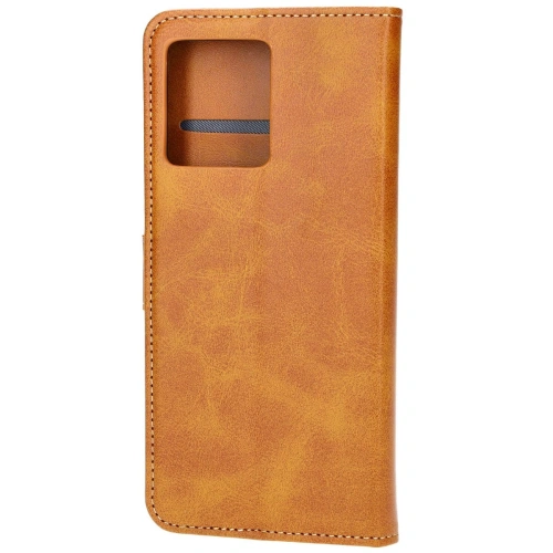 Etui z klapką Bizon Case Pocket do Motorola Edge 50 Pro brązowe