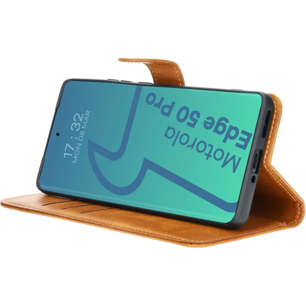 Hurtownia GSM - Etui z klapką Bizon Case Pocket do Motorola Edge 50 Pro brązowe - BIZ5628 - {ean13} - Hurt