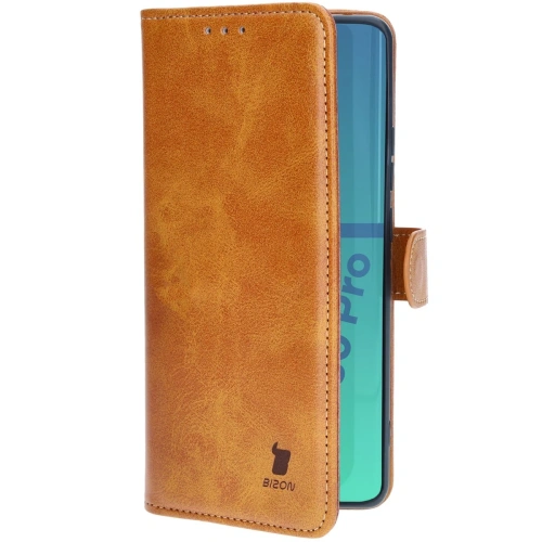 Etui z klapką Bizon Case Pocket do Motorola Edge 50 Pro brązowe