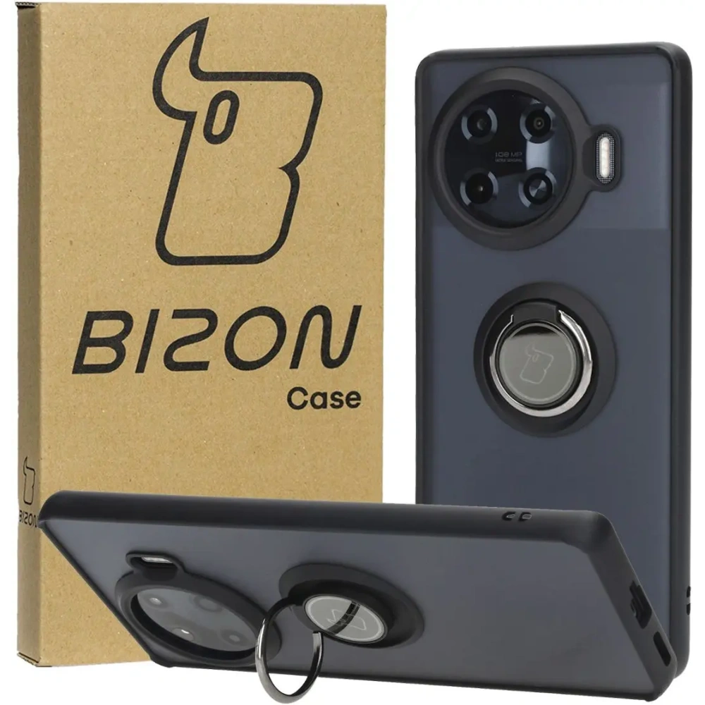 Wholesale Bizon Case Hybrid Ring Tecno Spark 20 Pro+ smoky with a black frame - BIZ5632 - {ean13} - Hurt