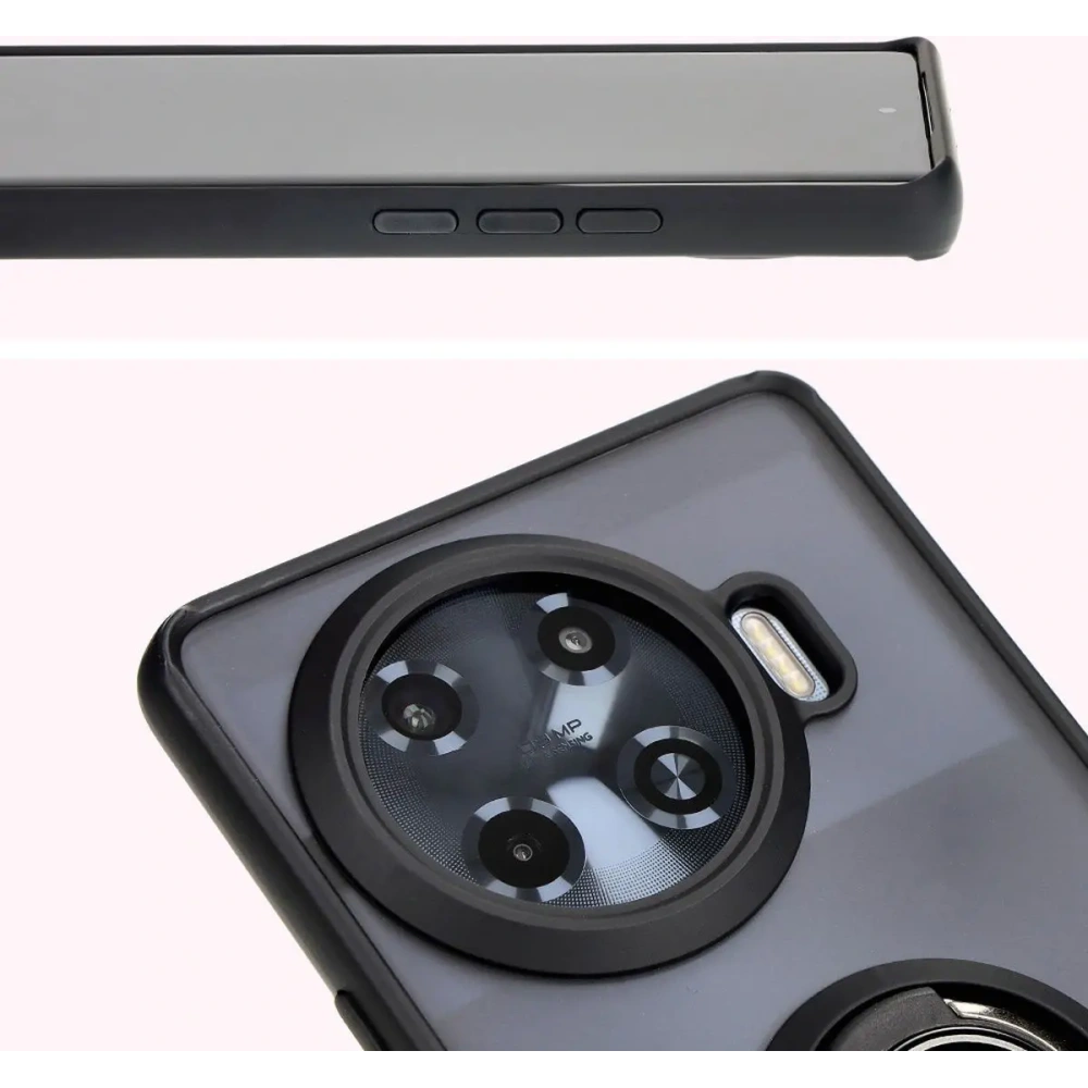 Hurtownia GSM - Bizon Case Hybrid Gyűrű Tecno Spark 20 Pro+ füstös színű, fekete kerettel - BIZ5632 - {ean13} - Hurt