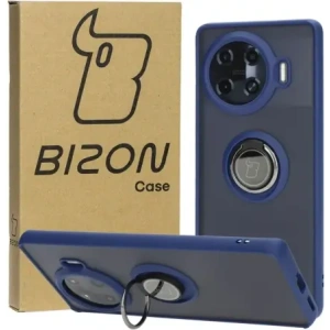 Hurtownia GSM - Bizon Case Hybrid Gyűrű Tecno Spark 20 Pro+ füstös színben, tengerészkék kerettel - BIZ5633 - {ean13} - Hurt
