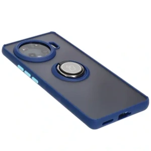 Hurtownia GSM - Bizon Case Hybrid Gyűrű Tecno Spark 20 Pro+ füstös színben, tengerészkék kerettel - BIZ5633 - {ean13} - Hurt