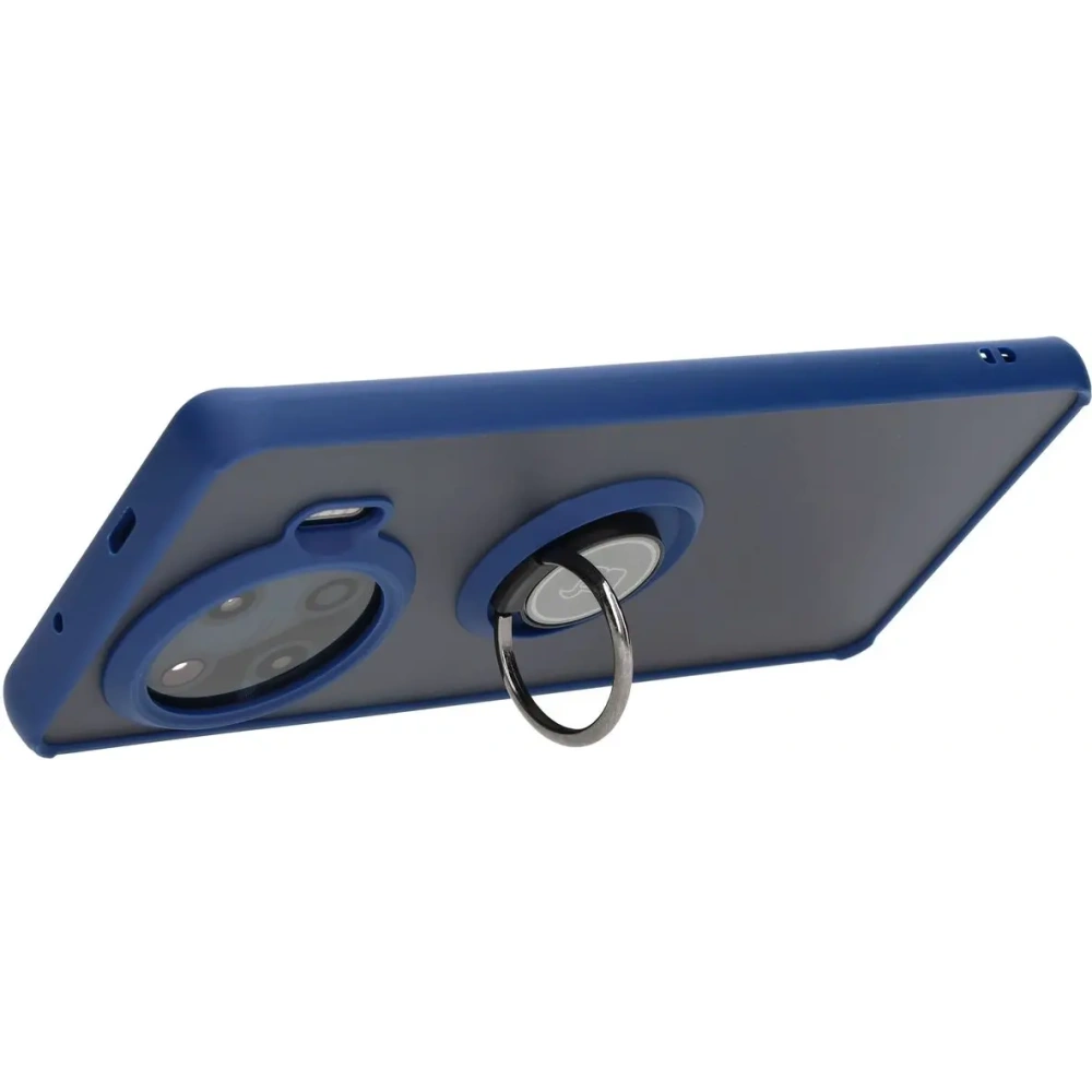 Hurtownia GSM - Bizon Case Hybrid Gyűrű Tecno Spark 20 Pro+ füstös színben, tengerészkék kerettel - BIZ5633 - {ean13} - Hurt