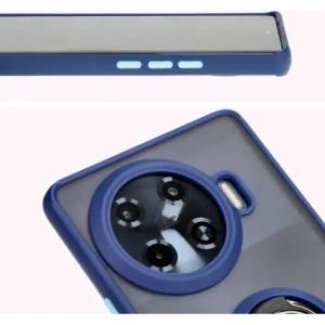 Hurtownia GSM - Bizon Case Hybrid Gyűrű Tecno Spark 20 Pro+ füstös színben, tengerészkék kerettel - BIZ5633 - {ean13} - Hurt