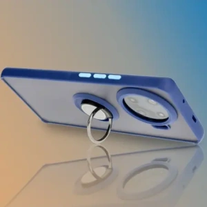 Wholesale Bizon Case Hybrid Ring Tecno Spark 20 Pro+ smoky with a navy blue frame - BIZ5633 - {ean13} - Hurt