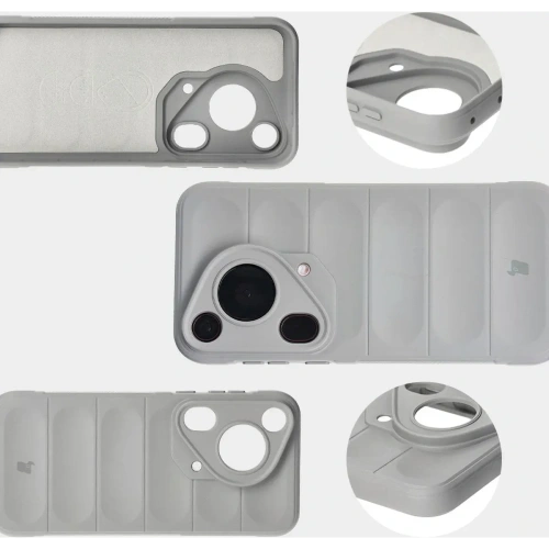 Pancerne etui Bizon Case Tur do Huawei Pura 70 Ultra jasnoszare