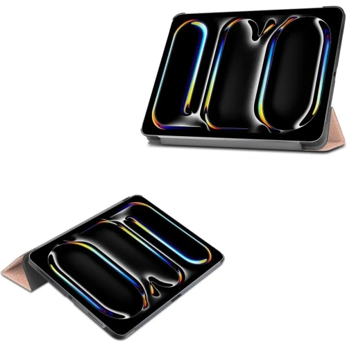 Etui Bizon Case Tab Croc do iPad Pro 11" 5 gen. 2024 różowozłote
