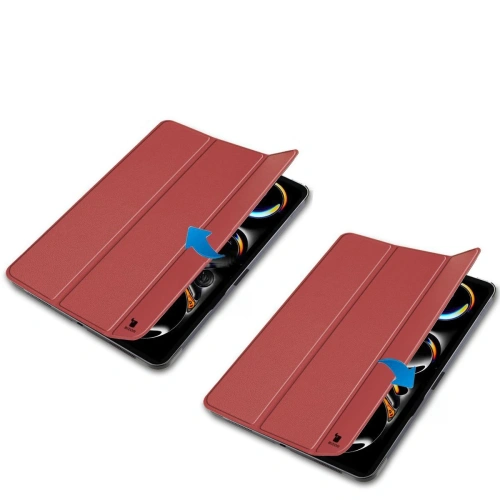 Etui Bizon Case Tab Croc do iPad Pro 11" 5 gen. 2024 burgundowe