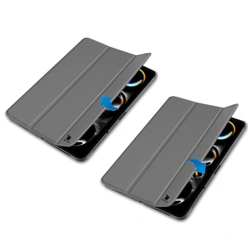 Etui Bizon Case Tab Croc do iPad Pro 11" 5 gen. 2024 szare