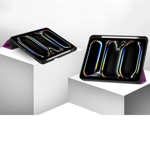 Etui Bizon Case Tab Lizard do iPad Pro 11" 5 gen. 2024 ciemnofioletowe