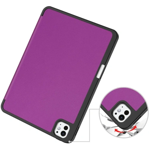 Etui Bizon Case Tab Lizard do iPad Pro 11" 5 gen. 2024 ciemnofioletowe