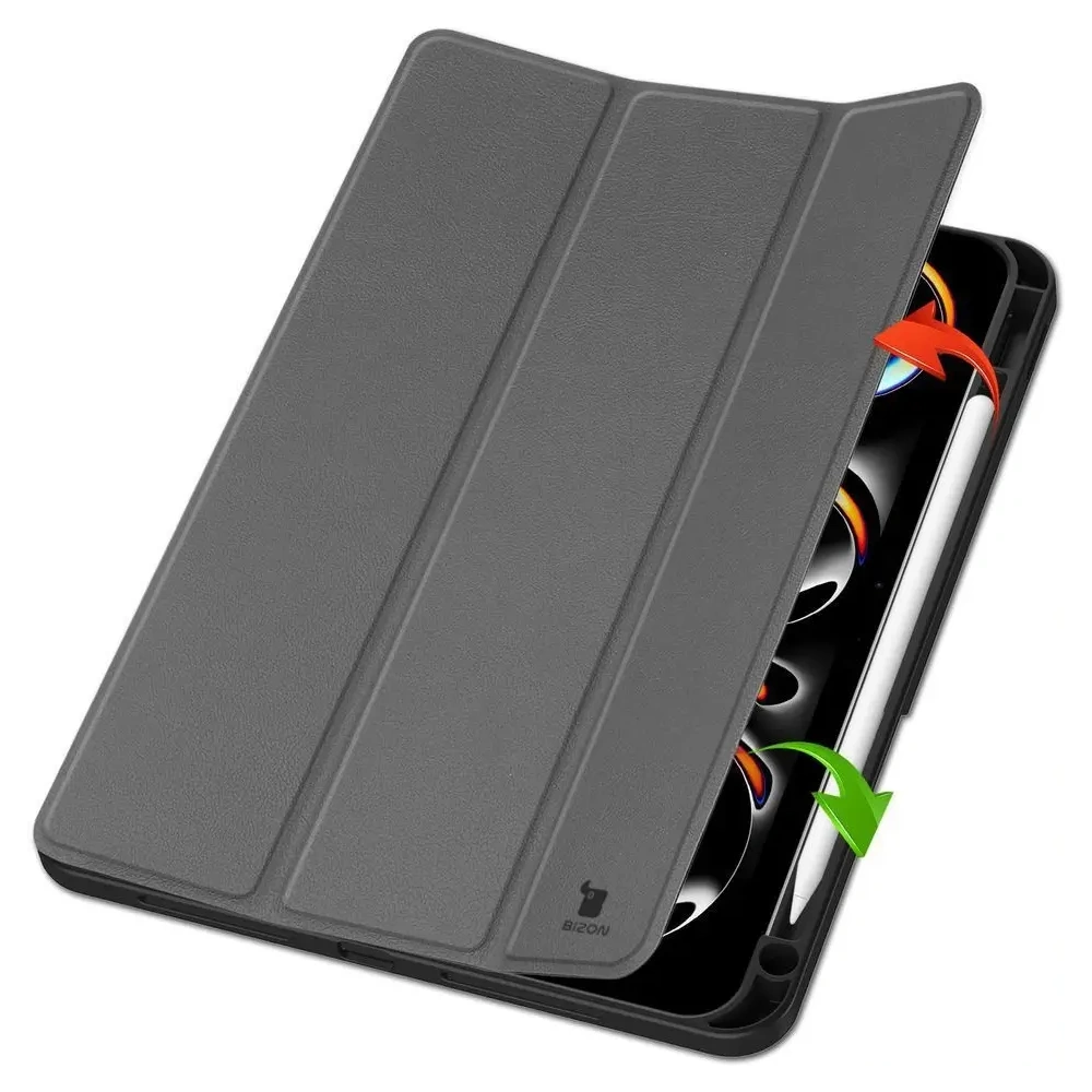 Hurtownia GSM - Bizon Case Tab Lizard Apple iPad Pro 11" 5. generáció 2024 szürke - BIZ5655 - {ean13} - Hurt