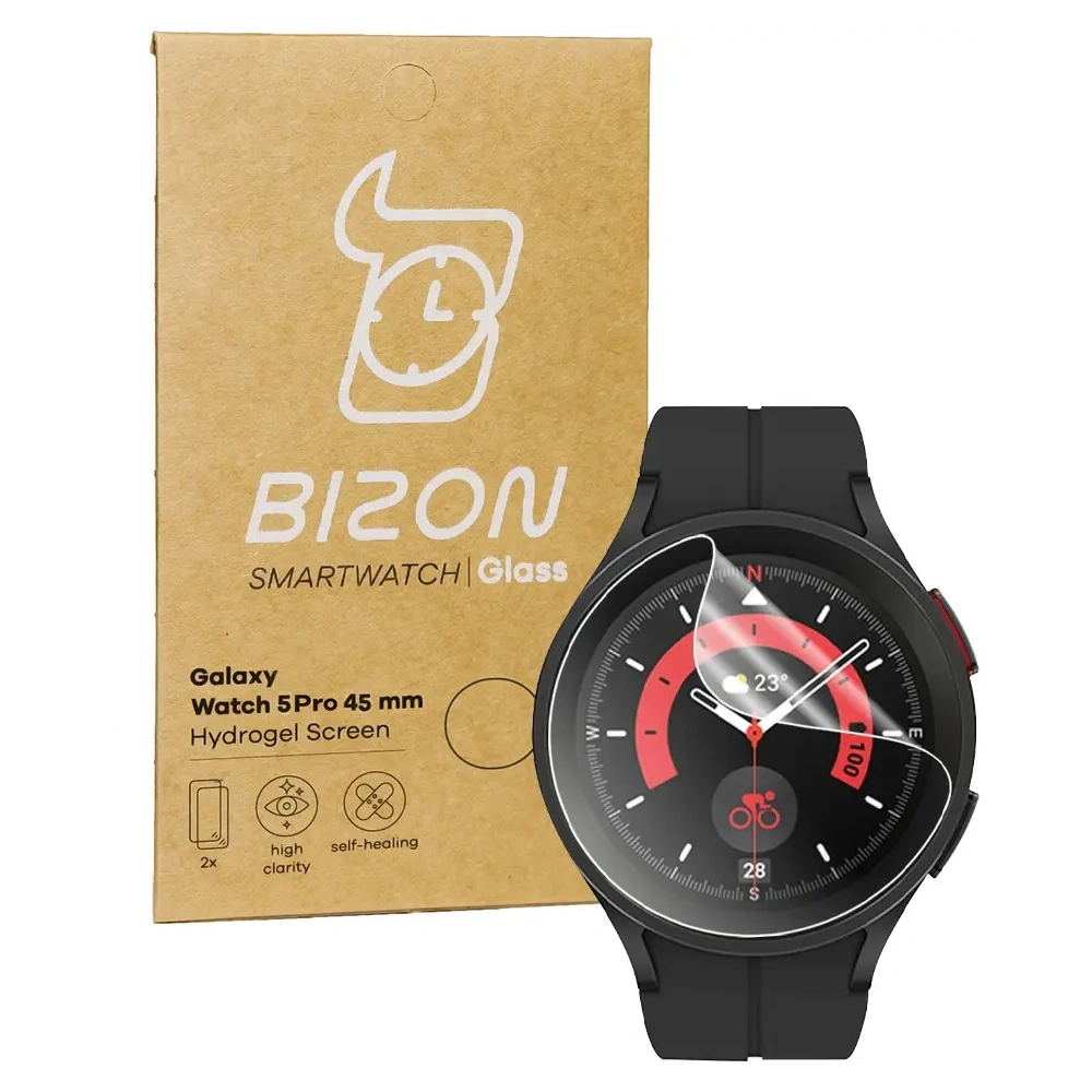 Wholesale Bizon Glass Watch Hydrogel Samsung Galaxy Watch 5 Pro 45 mm [2 PACK] - BIZ5656 - {ean13} - Hurt