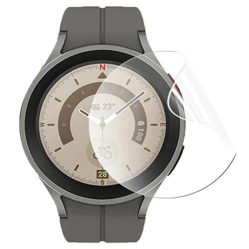 Folia hydrożelowa na ekran Bizon Glass Watch Hydrogel do Samsung Galaxy Watch 5 Pro 45 mm [2 PACK]