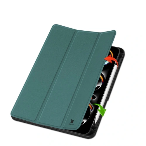Etui Bizon Case Tab Lizard do iPad Pro 11" 5 gen. 2024 ciemnozielone