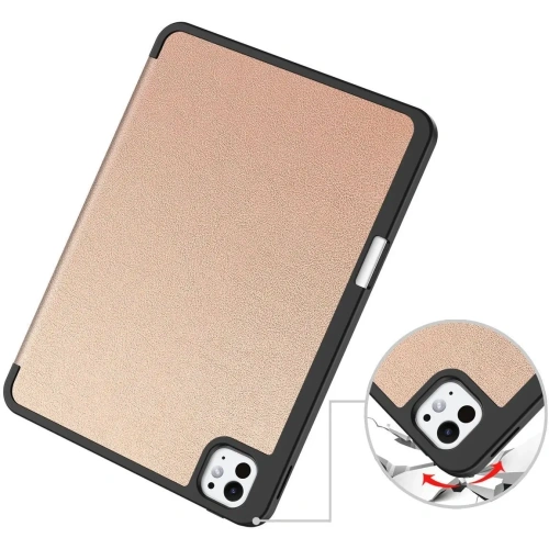 Etui Bizon Case Tab Lizard do iPad Pro 11" 5 gen. 2024 różowozłote