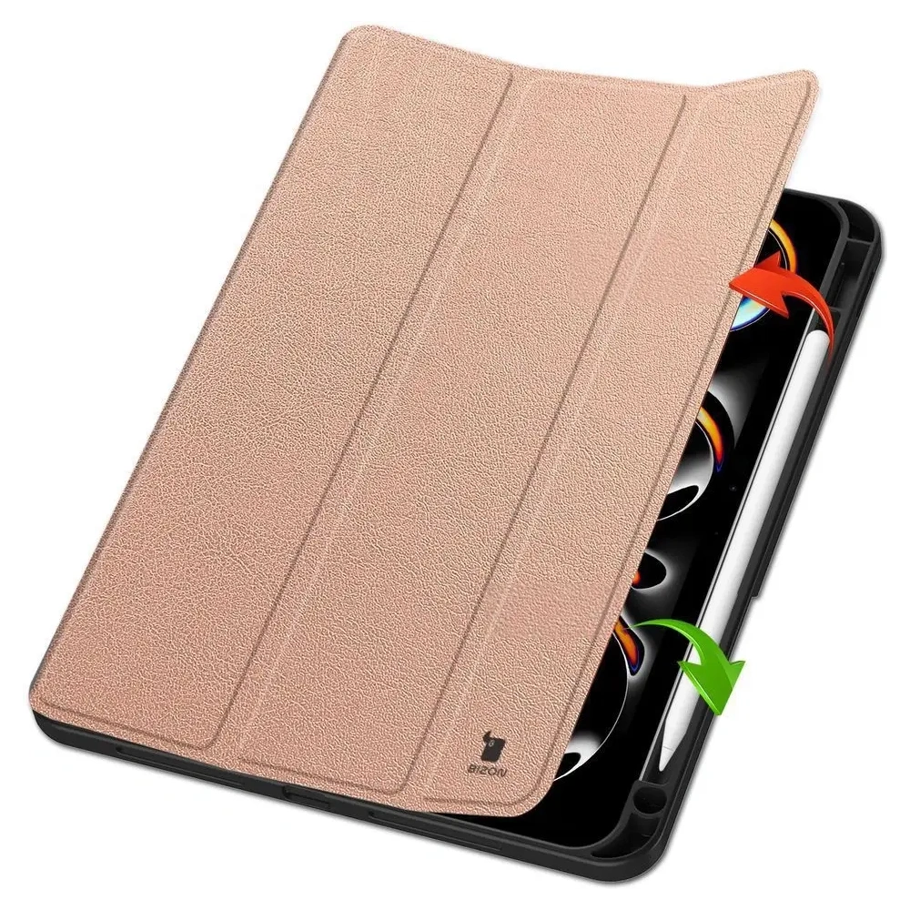 Hurtownia GSM - Bizon Case Tab Lizard Apple iPad Pro 11" 5. generációs 2024 rózsaarany - BIZ5658 - {ean13} - Hurt